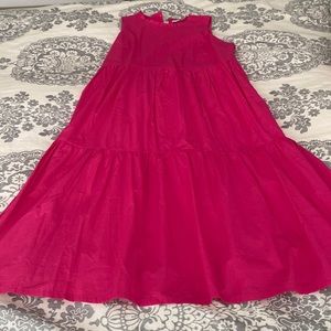 J Crew Pink tiered sleeveless dress